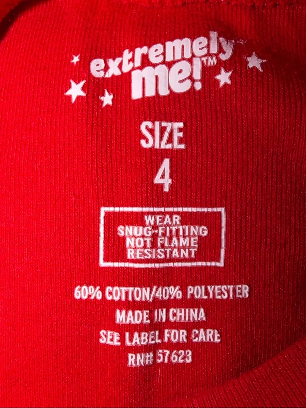 Extremely Me Kids Red 'Sleigh All Day' Pajama Set with Pink Pants Size 4
